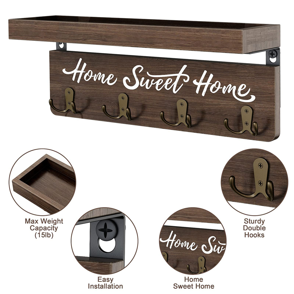 Wall-Mounted Key and Mail Holder Support Customization - Image 3
