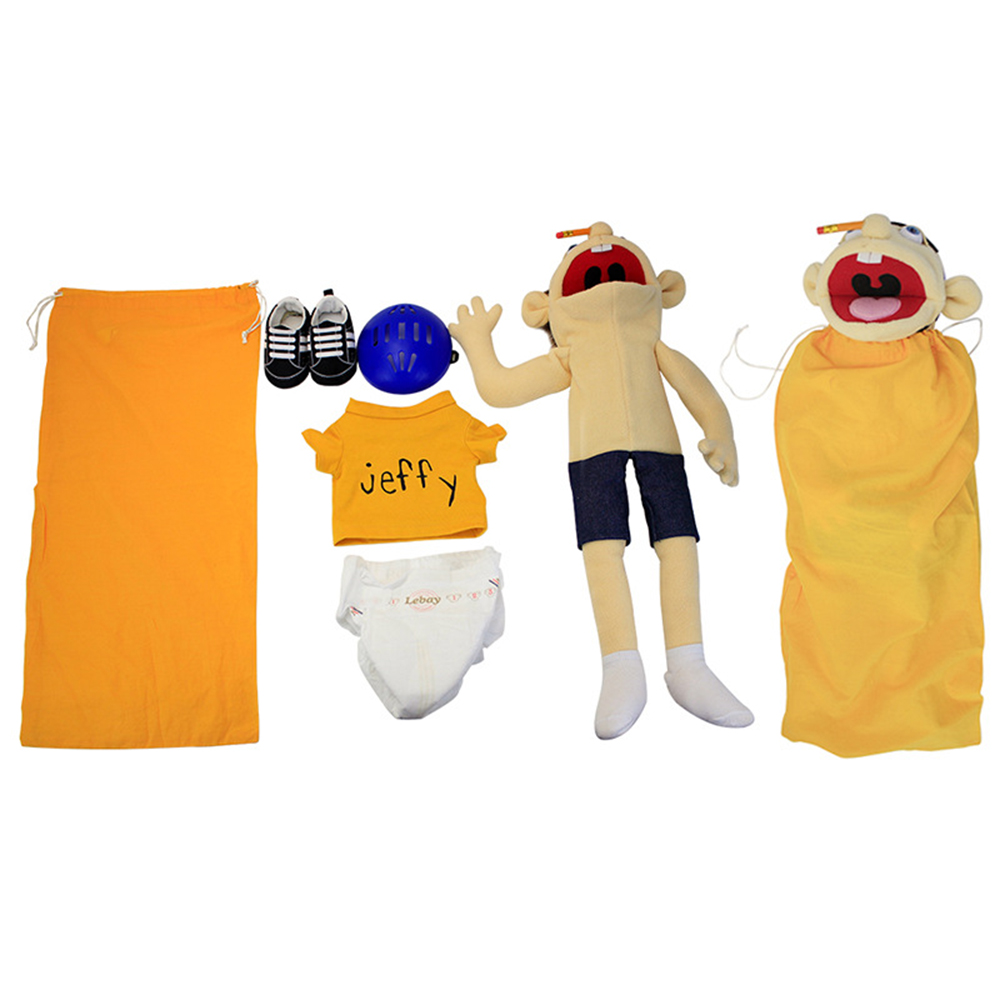 60cm Large Jeffy Boy Hand Puppet Children Soft Doll - Image 5